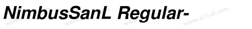 NimbusSanL Regular字体转换